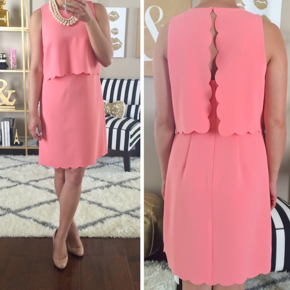 Loft Dress open scalloped back size 2